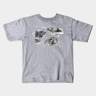 Harbor seals at Ile-aux-hares Kids T-Shirt